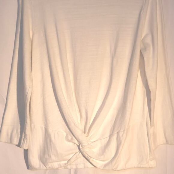 Loft Front Gather T Shirt White Size M - Picture 6 of 13